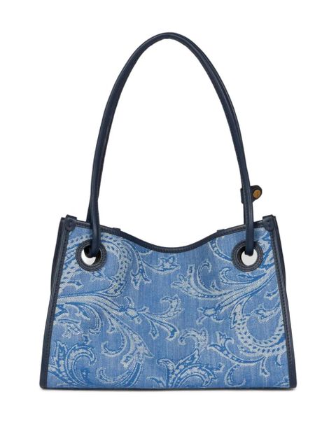 ETRO small Eyes denim tote bag - Blue