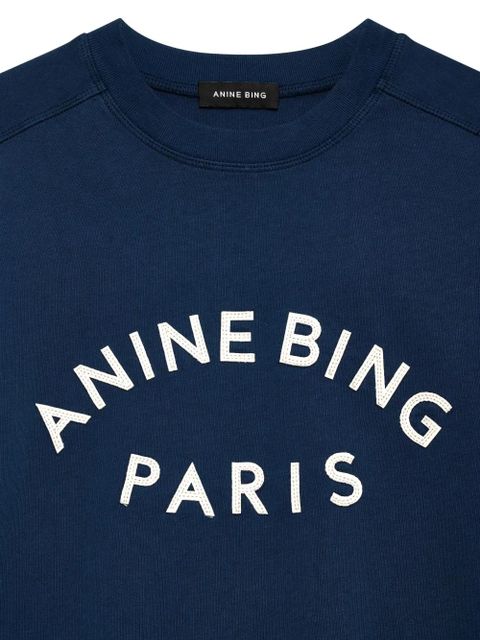 ANINE BING Jaylin logo-print T-shirt - Blue
