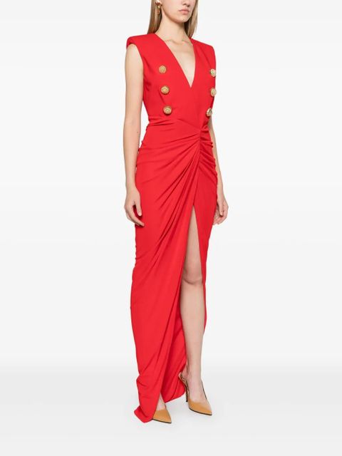 Balmain crepe tailored maxi dress