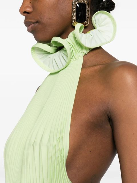 Rowen Rose pleated mini dress - Green