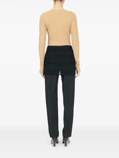 MM6 Maison Margiela draped-layer trousers - Black