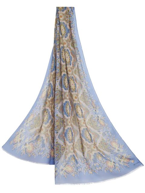 ETRO Medallion-print silk scarf - Blue - zdjęcie produktu nr 1