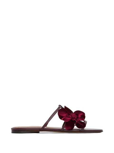 ZIMMERMANN Orchid Slide floral-applique sandals - Red - zdjęcie produktu nr 1