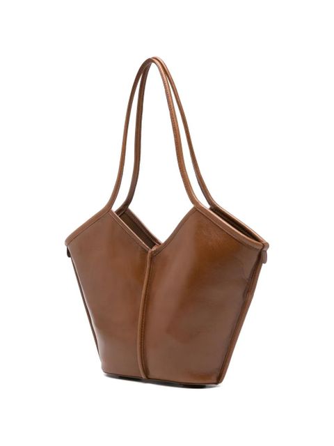 Hereu small Calella panelled tote bag - Brown