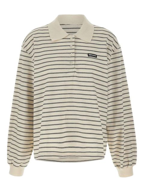 ROTATE BIRGER CHRISTENSEN striped long-sleeve polo - Neutrals - zdjęcie produktu nr 1