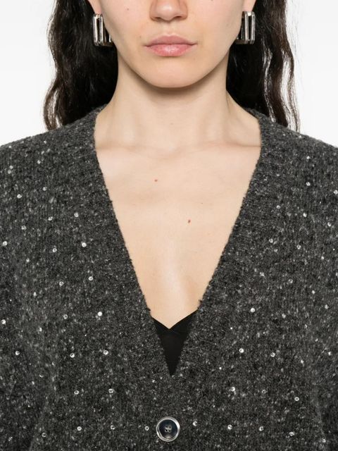 PINKO crystal-embellishment cardigan - Grey - zdjęcie produktu nr 2