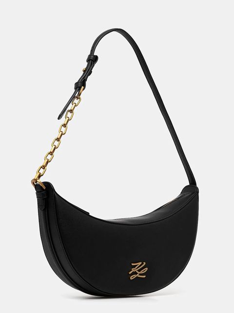 Karl Lagerfeld torebka skórzana K/AUTOGRAPH kolor czarny B1W30236 - zdjęcie produktu nr 2