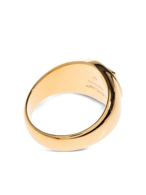Off-White logo-embellishment ring - Gold