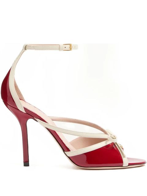 Valentino Garavani 100mm vlogo bow bepointy sandals - Red - zdjęcie produktu nr 1