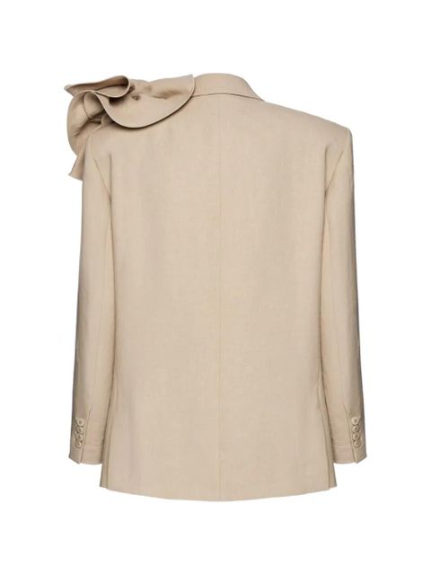 Magda Butrym ruffled blazer - Neutrals - zdjęcie produktu nr 2