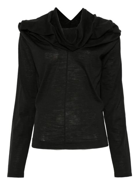 MM6 Maison Margiela hooded long-sleeve jumper - Black - zdjęcie produktu nr 1