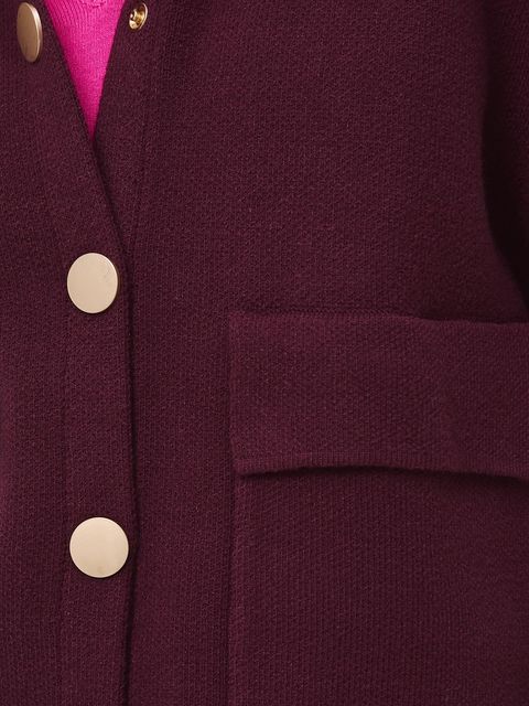 Medicine kardigan damski kolor bordowy