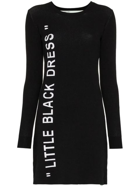 Off-White Slogan mini-dress - Black - zdjęcie produktu nr 1