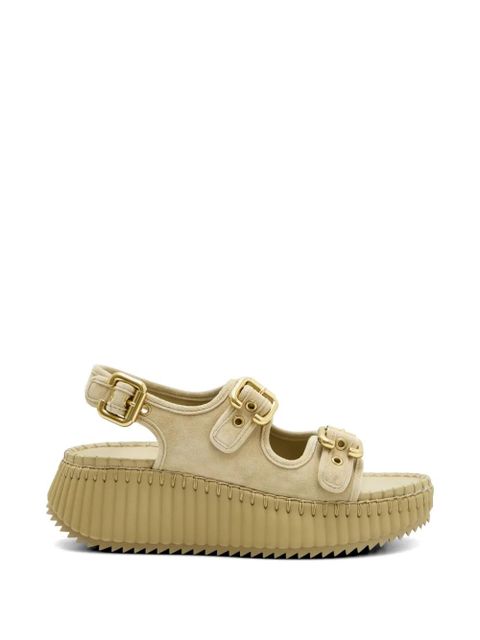 Chloé buckle leather sandals - Neutrals - zdjęcie produktu nr 1
