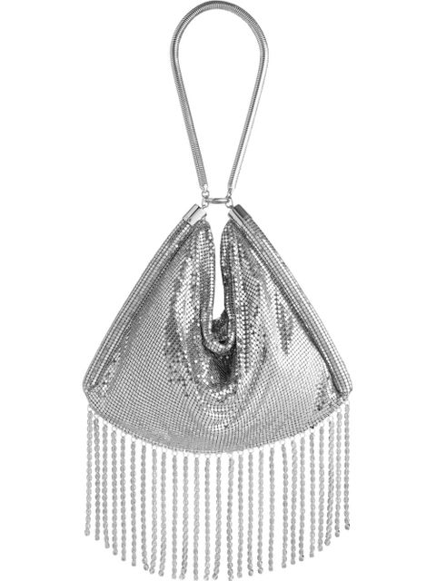 Rabanne chainmail fringe shoulder bag - Silver - zdjęcie produktu nr 1