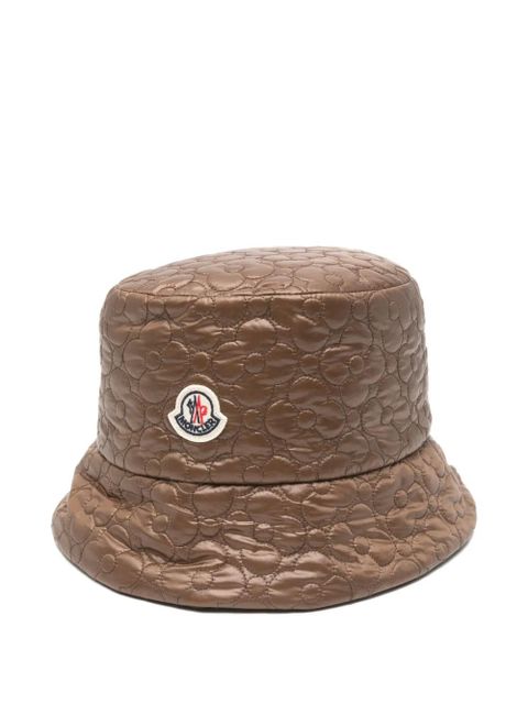Moncler reversible padded bucket hat - Brown - zdjęcie produktu nr 1