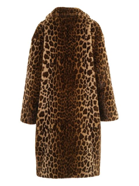 MC2 Saint Barth collared animal print coat - Brown