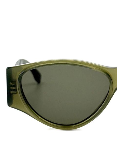 FENDI geometric logo sunglasses - Green