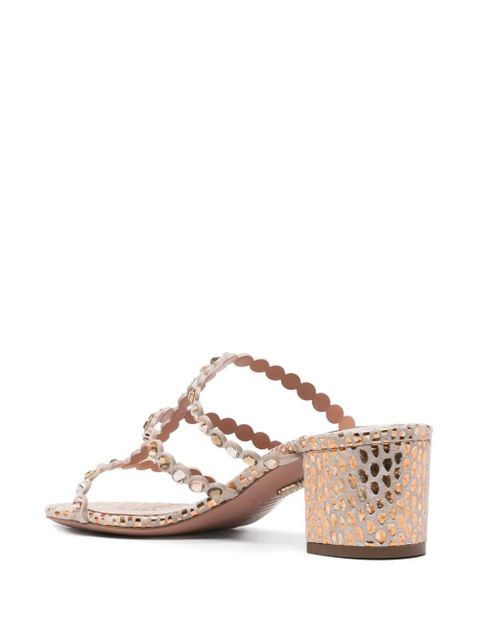 Aquazzura 55mm crystal-embellished sandals - White