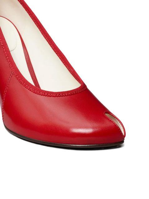 Tory Burch 90mm peep-toe pumps - Red