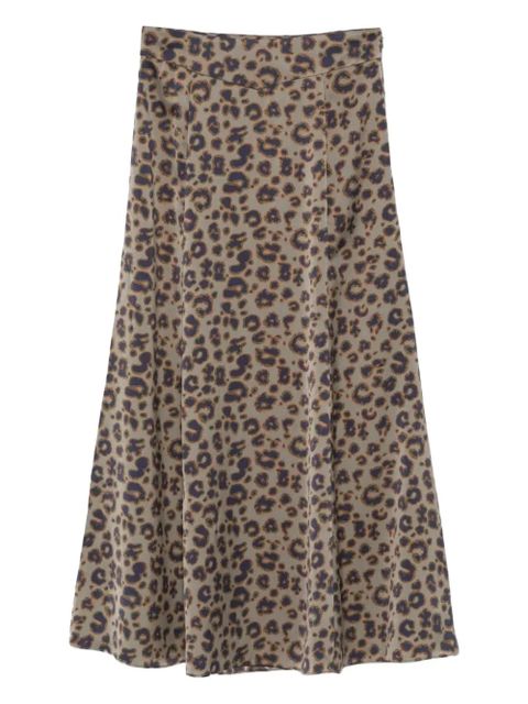 Ba&Sh Blaire animal-print midi skirt - Brown - zdjęcie produktu nr 1