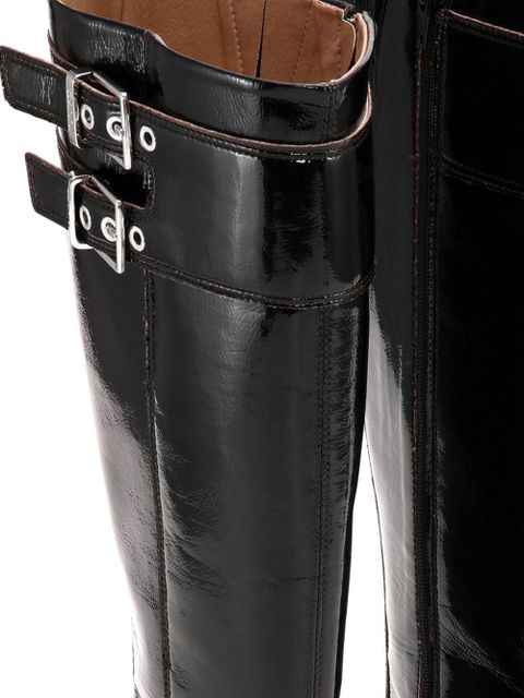 GANNI double-buckle knee-high boots - Black - zdjęcie produktu nr 2