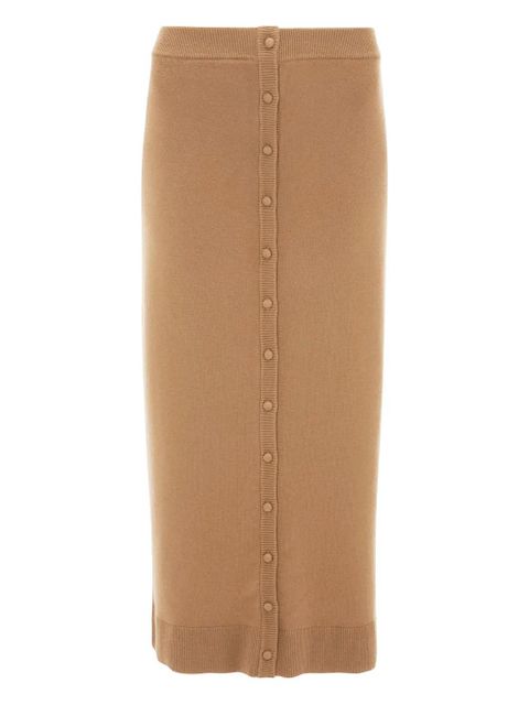Victoria Beckham Button Detail midi skirt - Brown - zdjęcie produktu nr 1