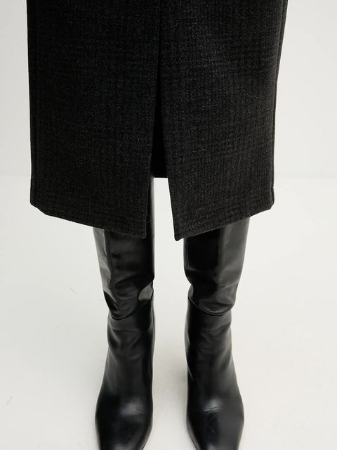 Sandro Ferrone spódnica kolor zielony midi prosta S23YBFBLOGGER