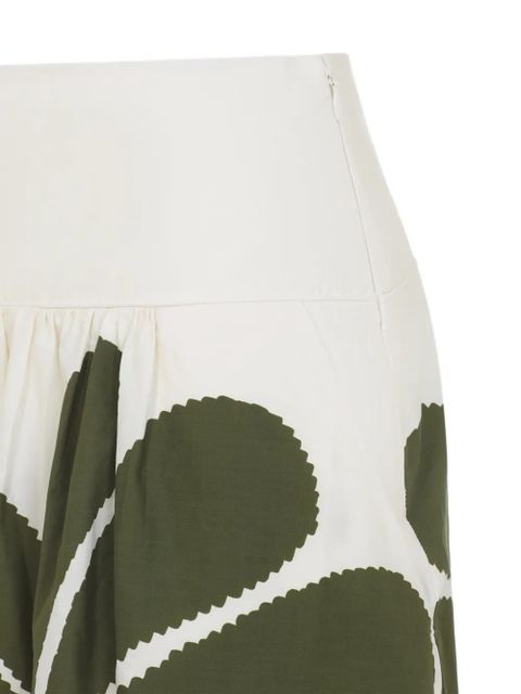 FARM Rio floral-print midi skirt - White