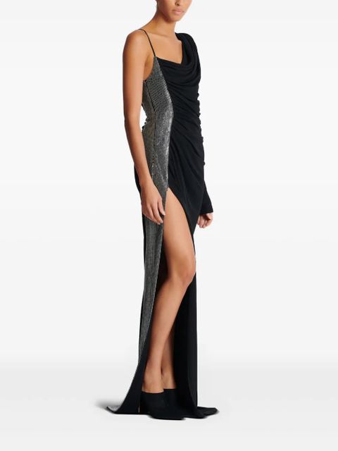 Balmain Pagoda one-shoulder dress - Black