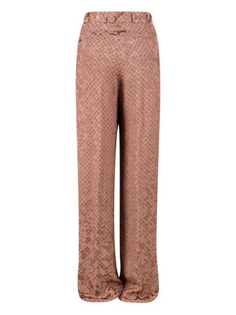DRIES VAN NOTEN belted jacquard trousers - Orange - zdjęcie produktu nr 2