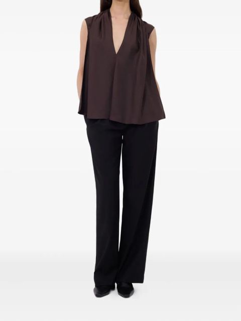 LouLou de Saison Sade gathered sleeveless blouse - Brown - zdjęcie produktu nr 2