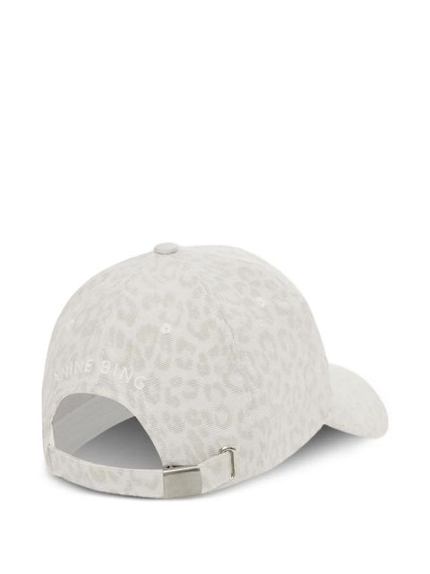 ANINE BING Jeremy leopard-pattern baseball cap - Neutrals - zdjęcie produktu nr 2