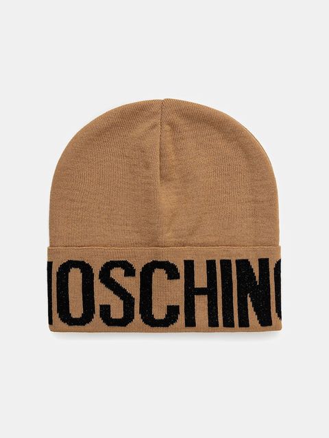 Moschino czapka z wełną kolor beżowy M3349 65457 - zdjęcie produktu nr 1