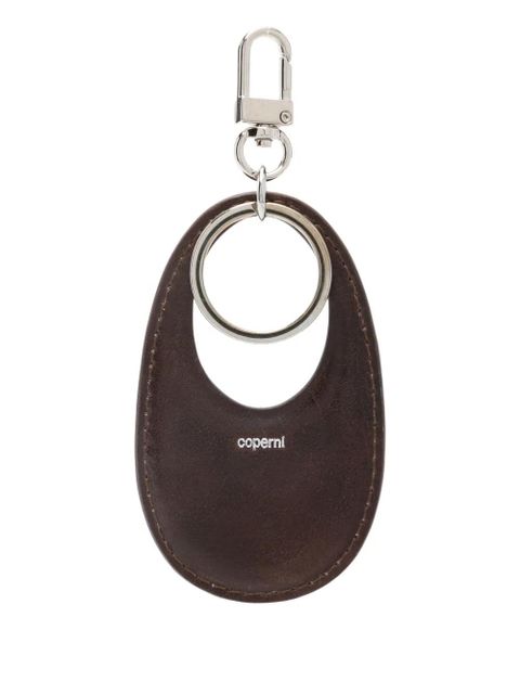 Coperni Swipe leather keychain - Brown - zdjęcie produktu nr 1