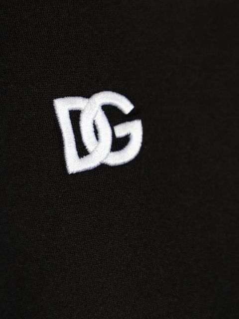 Dolce & Gabbana logo-embroidered T-shirt - Black