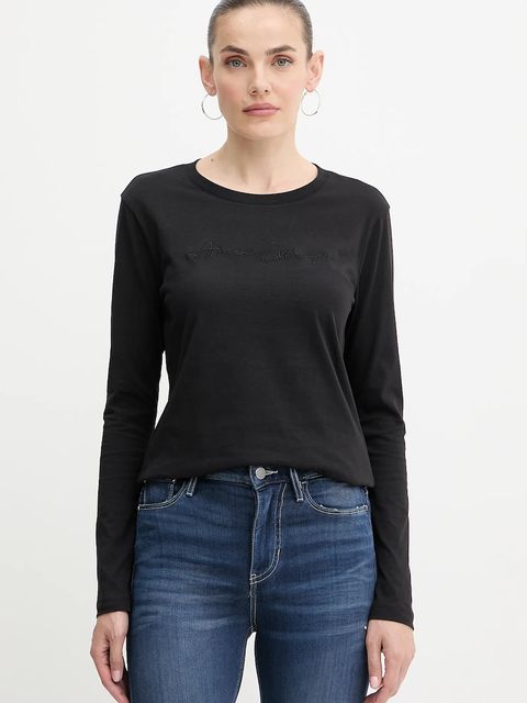 Armani Exchange longsleeve bawełniany kolor czarny XW001456 AF10356 - zdjęcie produktu nr 1