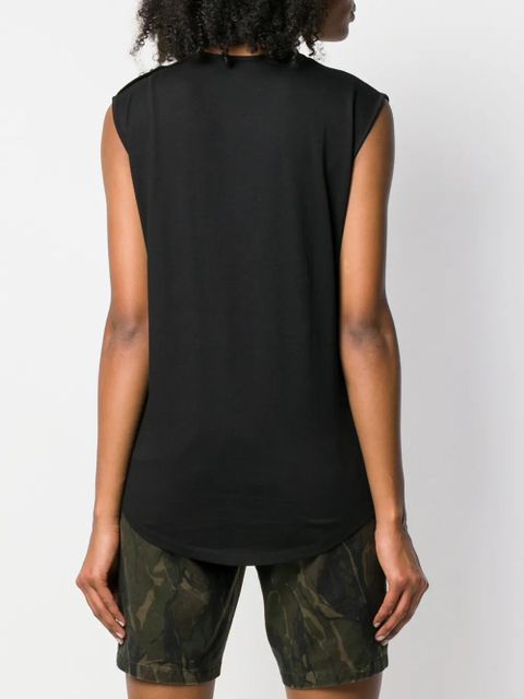 Balmain embellished buttons top - Black