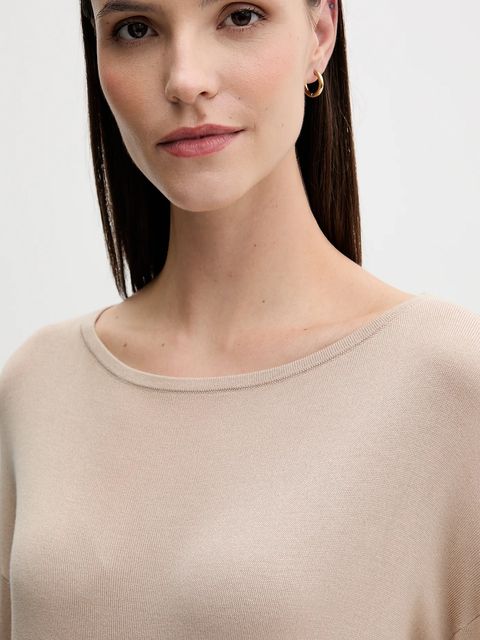 United Colors of Benetton sweter damski kolor beżowy lekki 103VD10AV