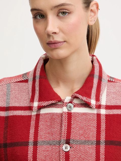 Mammut koszula bawełniana Mammut x Cabourn Direttissima kolor bordowy regular z kołnierzykiem klasycznym 1015.01730