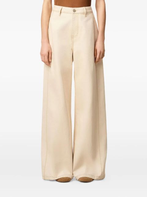 AMI Paris cotton super wide-leg jeans - Neutrals