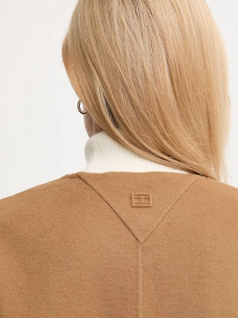 Tommy Hilfiger kurtka z wełną kolor brązowy WW0WW47446 - zdjęcie produktu nr 2