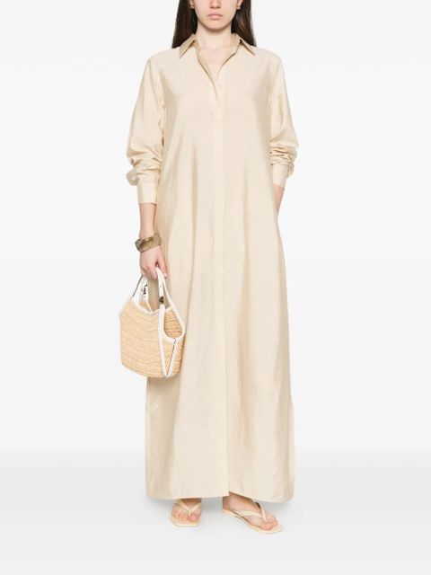 TOTEME split collared maxi dress - Neutrals - zdjęcie produktu nr 2