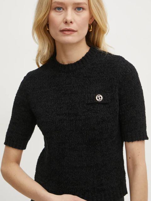 Twinset sweter damski kolor czarny 251TP3440