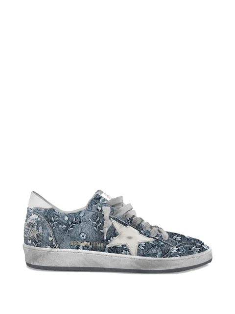 Golden Goose Ballstar embroidered floral sneakers - Blue - zdjęcie produktu nr 1