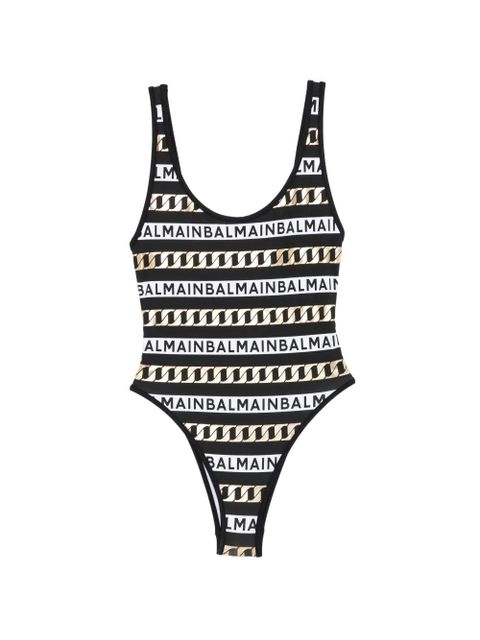 Balmain logo-print swimsuit - Black - zdjęcie produktu nr 1