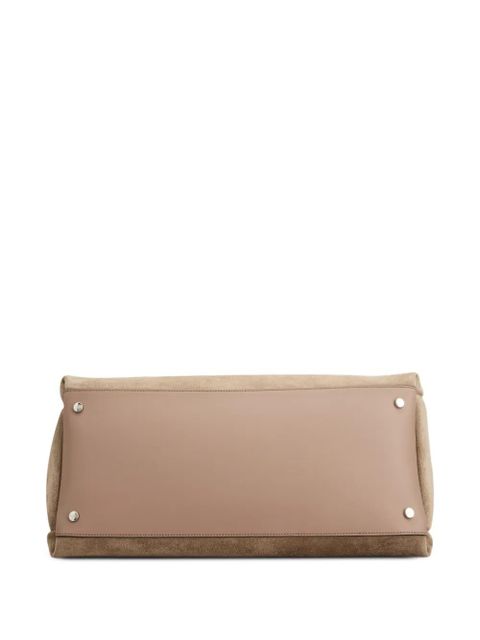 Tod's T-detail suede shoulder bag - Neutrals