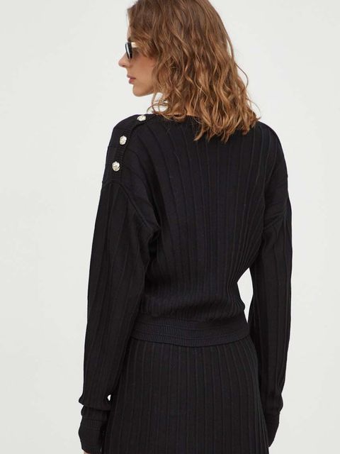 BA&SH sweter wełniany damski kolor czarny lekki