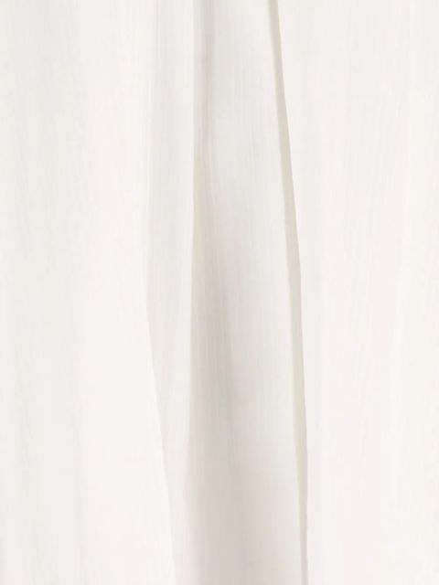 LOEWE pleated three-quarter sleeve mini dress - White