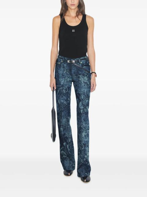 Tory Burch printed-pattern flared jeans - Blue - zdjęcie produktu nr 2